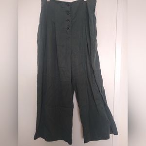 Vetta Button Fly Culottes 12 in Emerald NWT